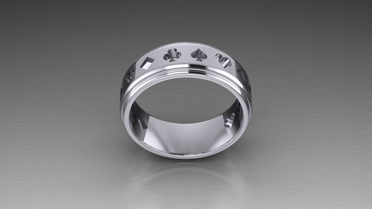 Poker band in sterling silver for men — Zander's Creations engagement  rings, wedding rings, wedding band, contemporary jewelry. Art Deco jewelry,  